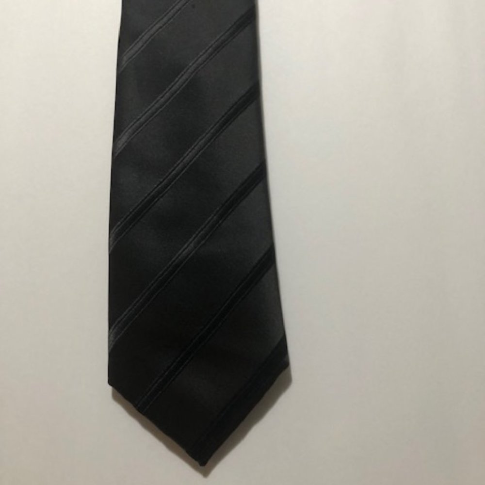 Bergamo two-tone black necktie